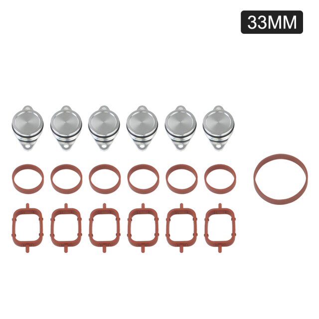 FREE SHIPPING - 6X33mm Auto Replacement Parts for BMW M57 Swirl Blanks Flaps Repair Delete Kit with Intake Gaskets Key Blanks