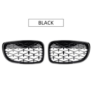 G-Parts 1Pair ABS Car Diamond Grill Auto Front Bumper Grilles BWM 1 serives Overlay Kidney Replacement Grille E81 E82 E87 E88