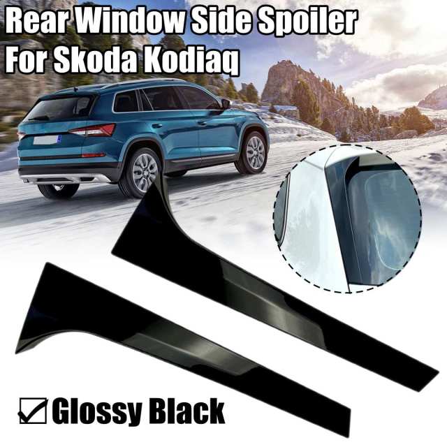 Pair Glossy Black Vertical Rear Window Side Spoiler Wing For Skoda Karoq For Skoda KODIAQ Auto Replacement Parts Spoilers & Wing