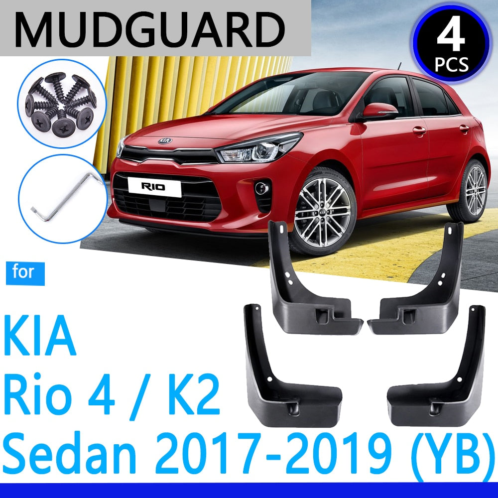 Mudguards fit for KIA Rio 4 K2 2017 2018 2019 YB Sedan Saloon Car Accessories Mudflap Fender Auto Replacement Parts